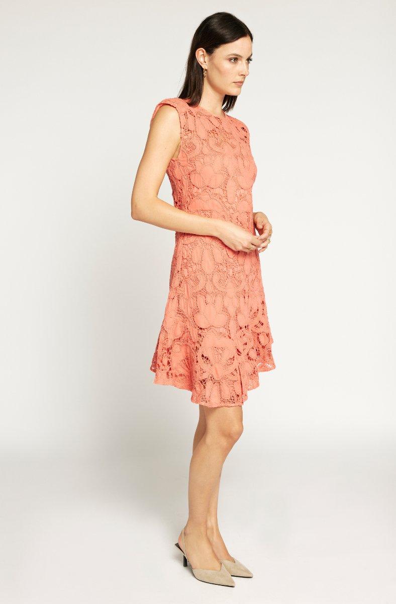 Jojo Maman Bébé Chantelle Cotton Dress Dusty Blooming Dahlia