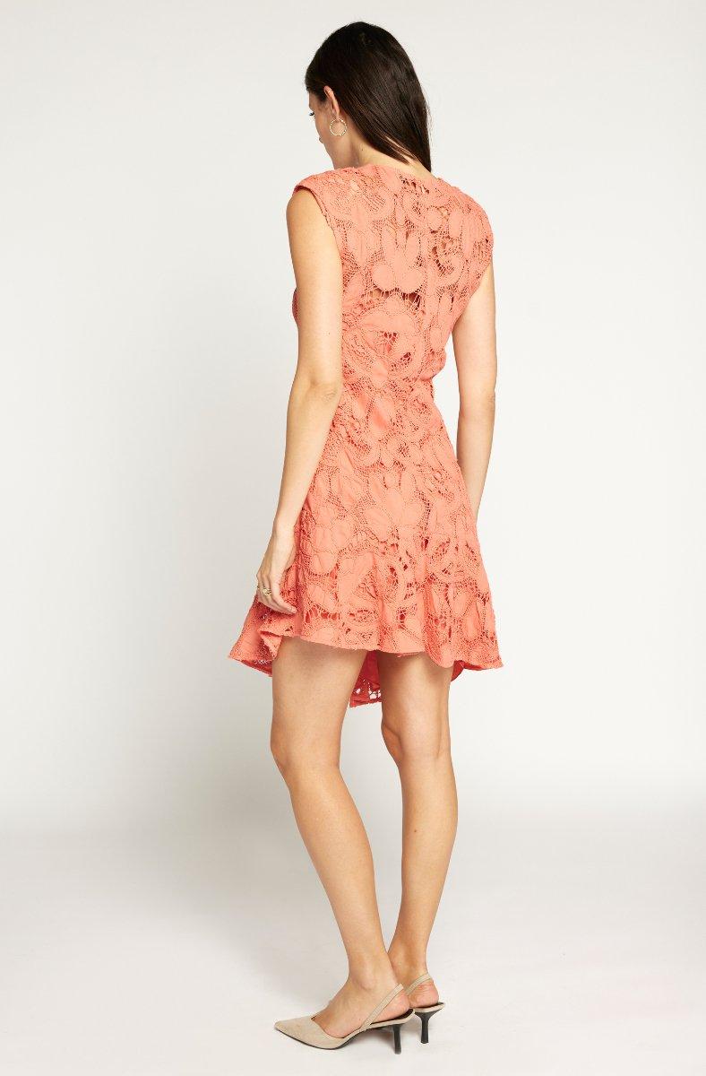 Jojo Maman Bébé Chantelle Cotton Dress Dusty Blooming Dahlia