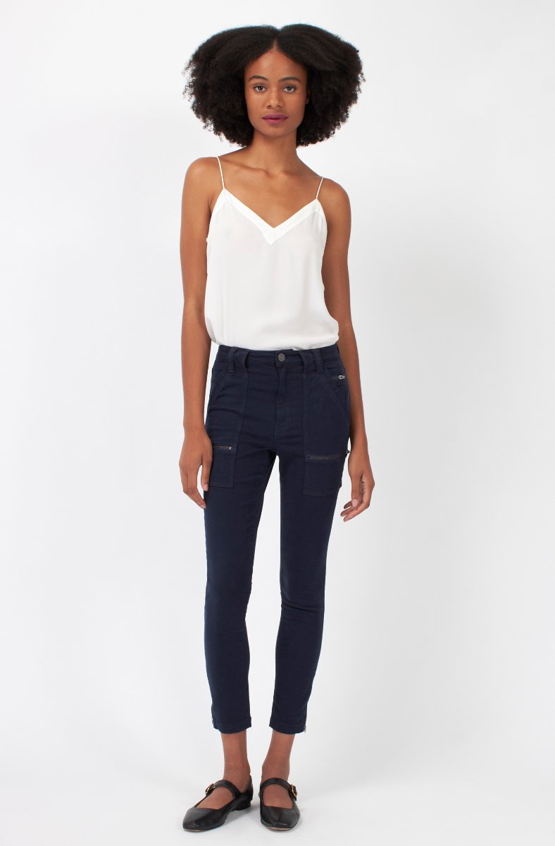 Jojo Maman Bébé High Rise Park Skinny Pants Navy Blue