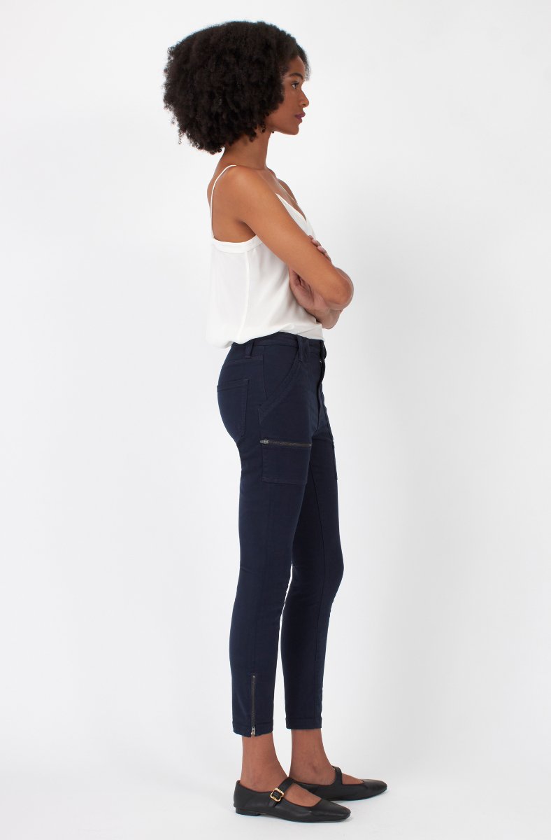 Jojo Maman Bébé High Rise Park Skinny Pants Navy Blue