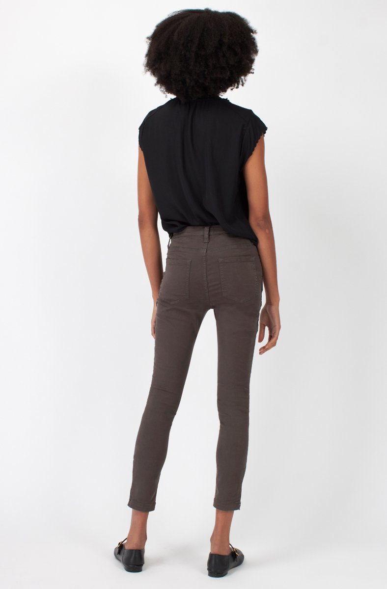 Jojo Maman Bébé High Rise Park Skinny Pants Storm Brown