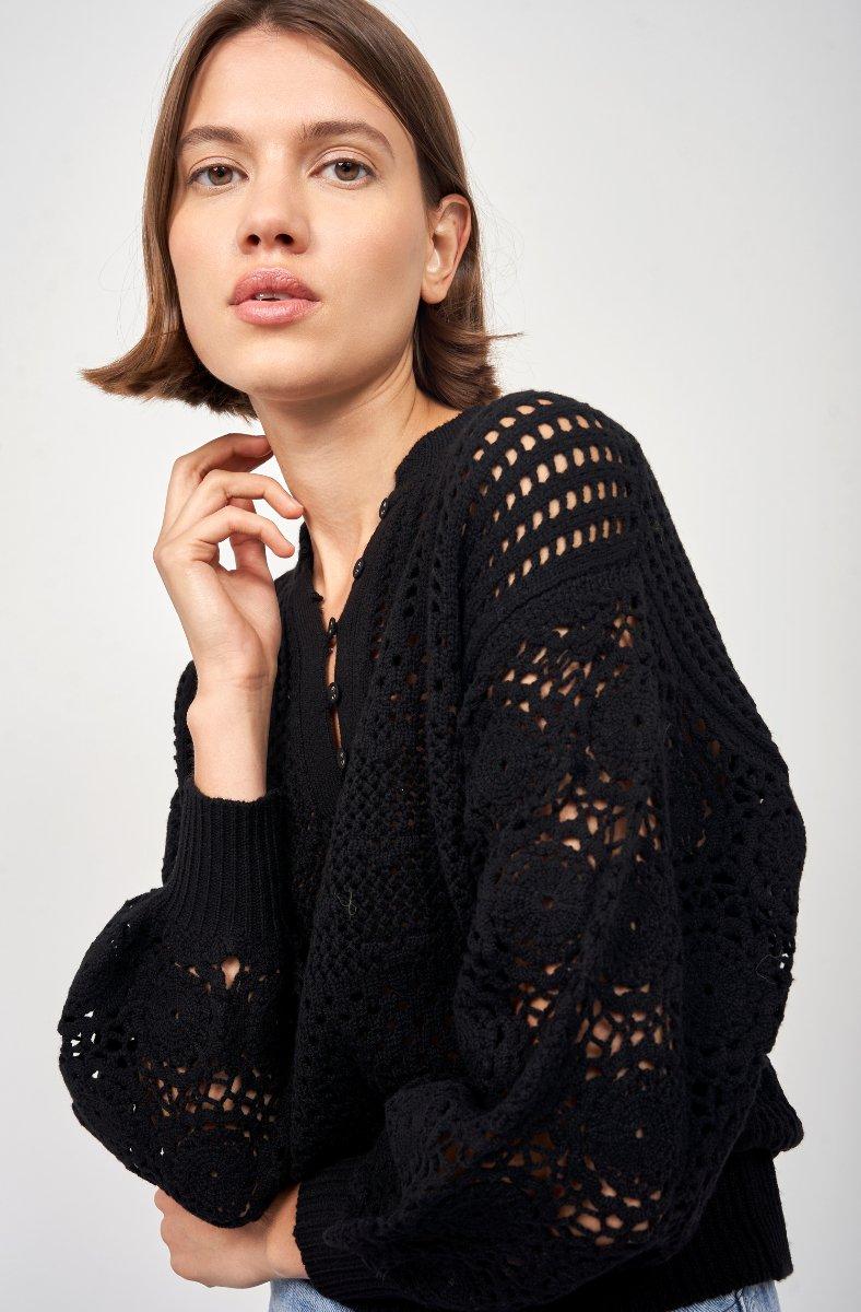 jojo maman bébé Carem Wool Sweater Caviar Black