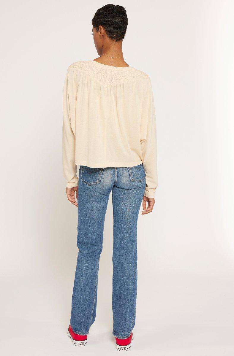 Jojo Maman Bébé Citrine Long Sleeve Top Dawn White