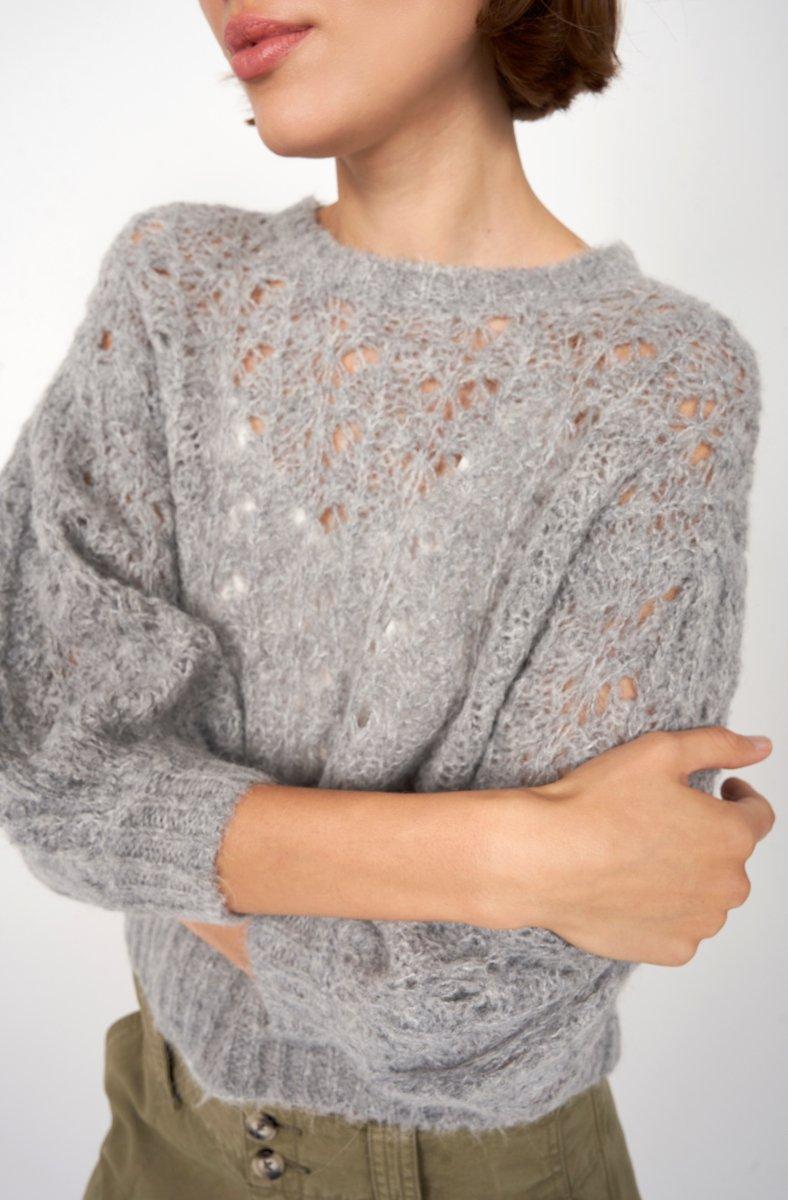 jojo maman bébé Concetta Sweater Heather Grey