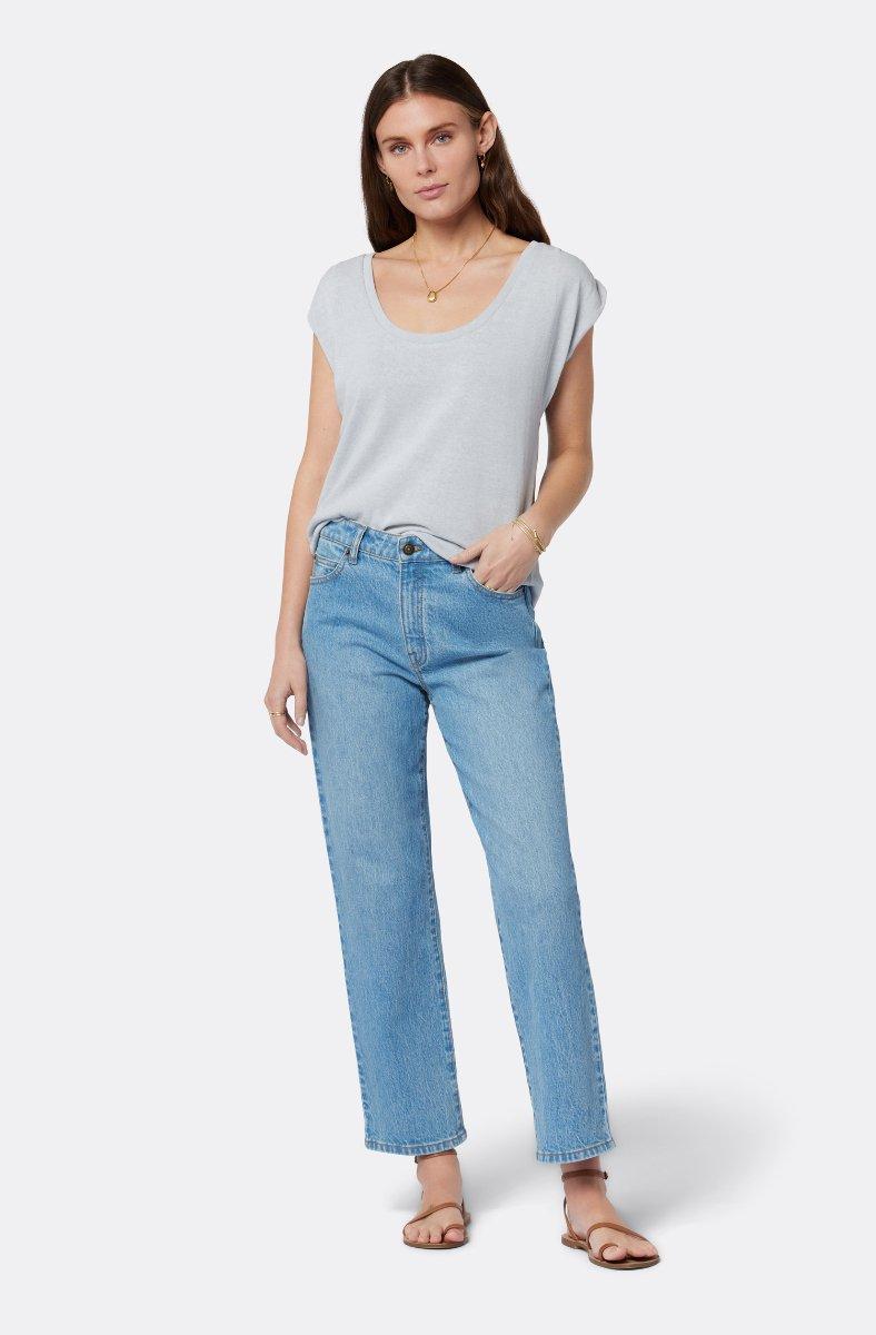 Jojo Maman Bébé Elisa Short Sleeve Top Gray Dawn