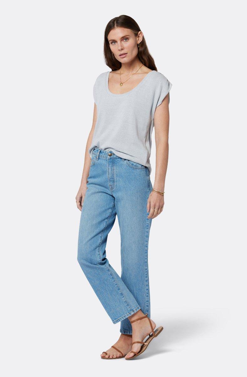 Jojo Maman Bébé Elisa Short Sleeve Top Gray Dawn