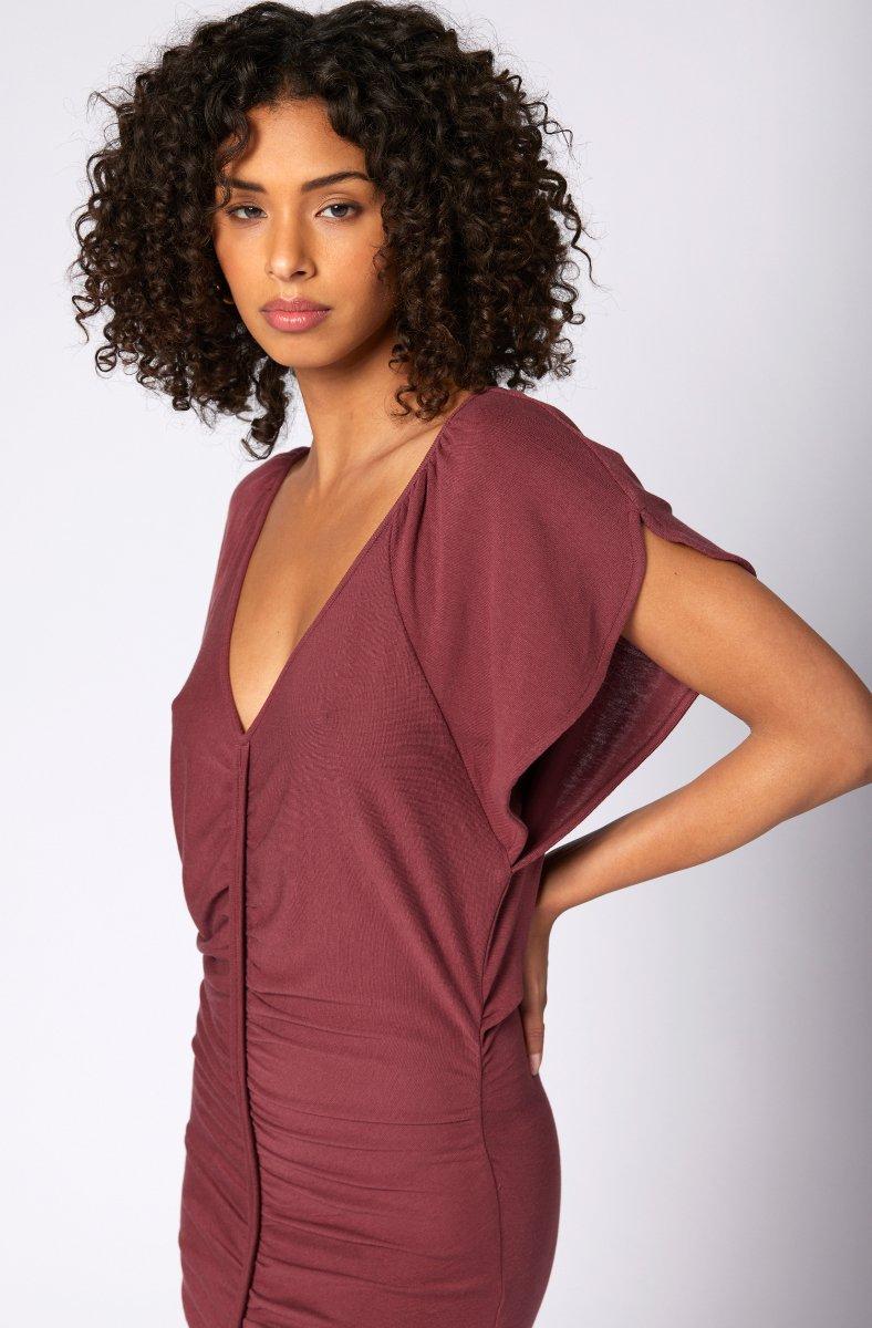 Jojo Maman Bébé Gianni Midi Dress Oxblood Red