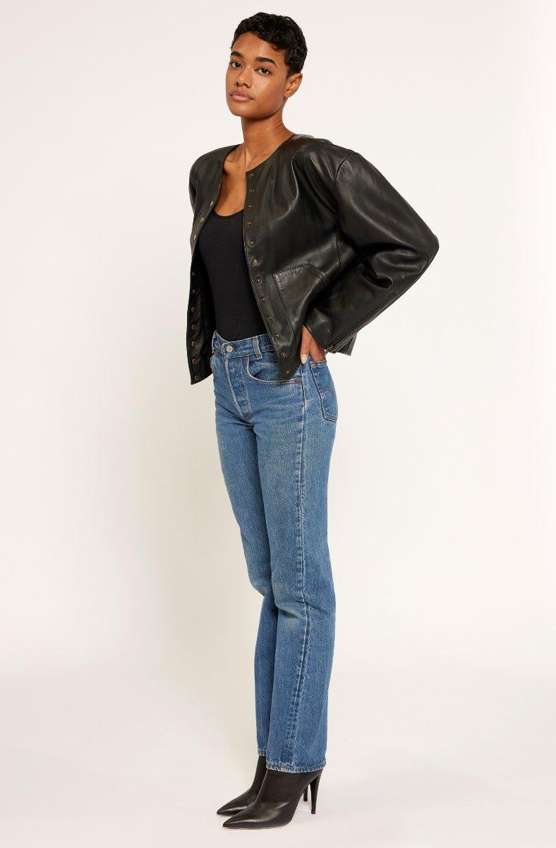 Jojo Maman Bébé Lennox Leather Jacket Caviar Black