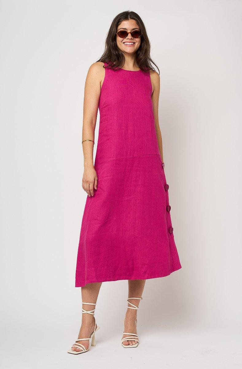 Jojo Maman Bébé Lulie Dress Fuchsia Red