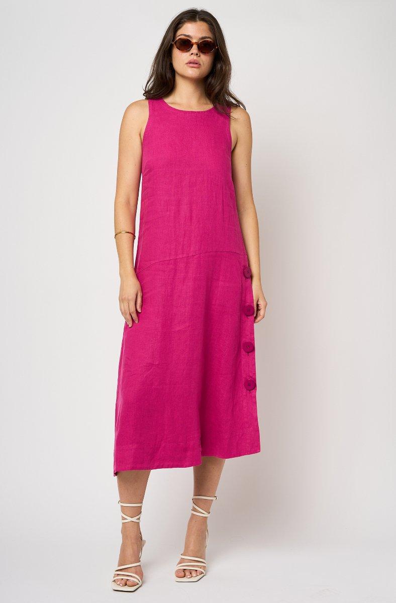 Jojo Maman Bébé Lulie Dress Fuchsia Red