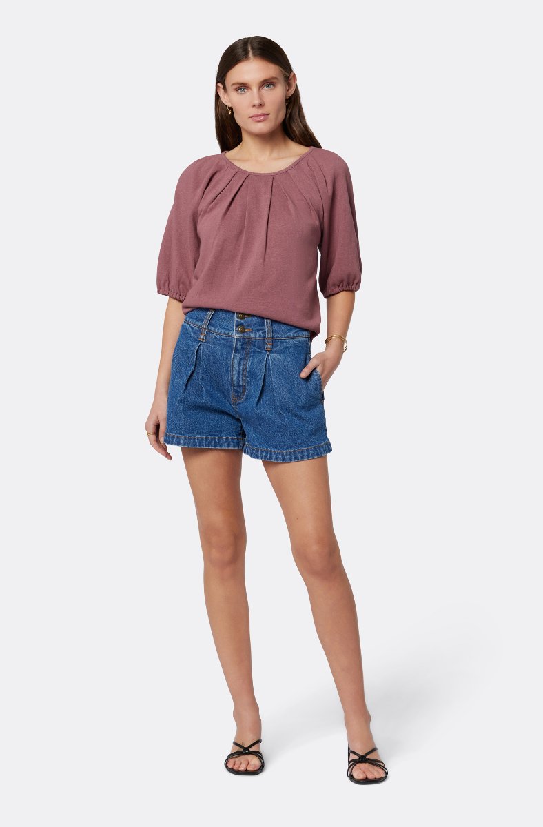 Jojo Maman Bébé Marina Short Sleeve Top Rose Brown
