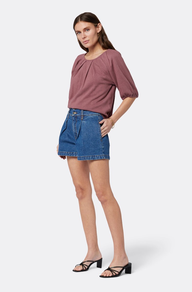 Jojo Maman Bébé Marina Short Sleeve Top Rose Brown