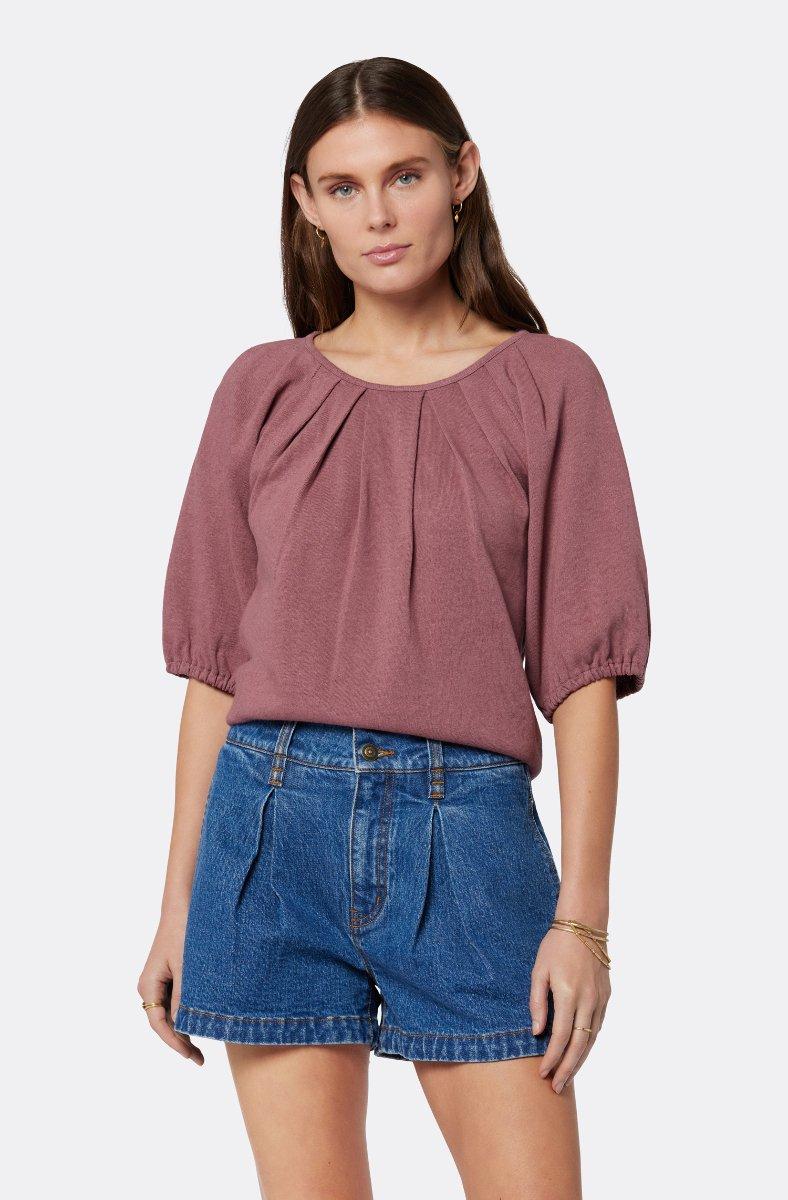 jojo maman bébé Marina Short Sleeve Top Rose Brown