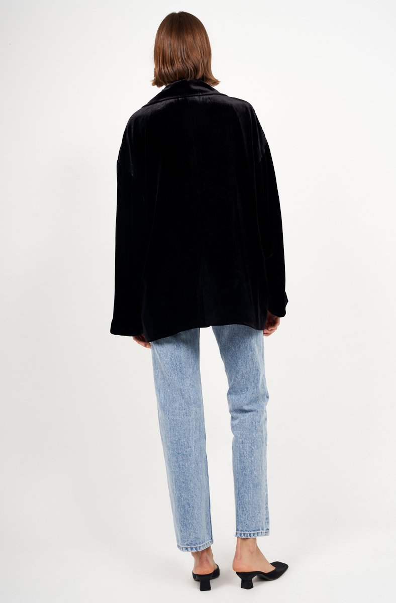 Jojo Maman Bébé Remo Velvet Blazer Caviar Black