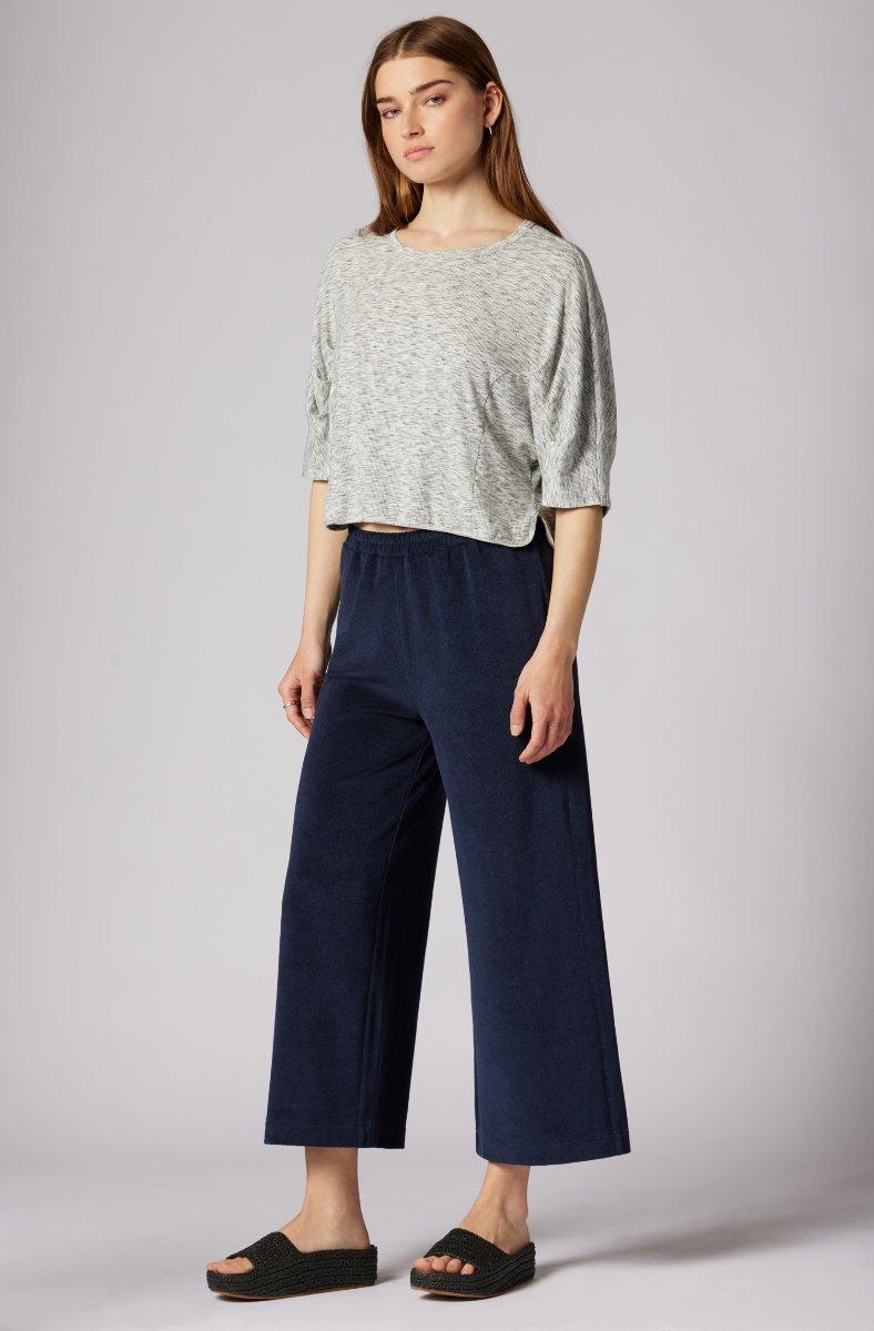 Jojo Maman Bébé Sammi Short Sleeve Top Sky Gray