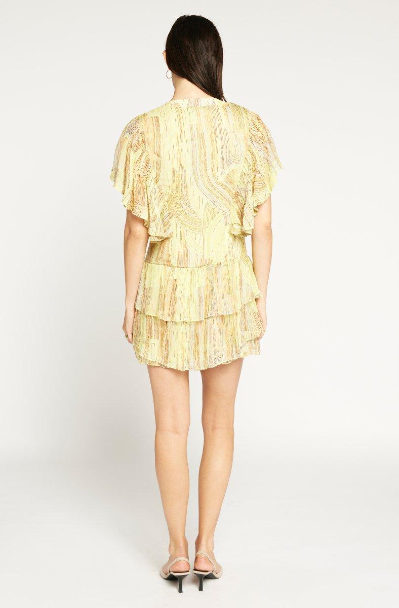 Jojo Maman Bébé Signe Silk Dress Limeade Multi