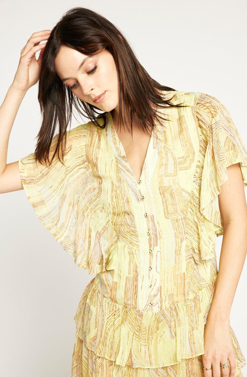 jojo maman bébé Signe Silk Dress Limeade Multi