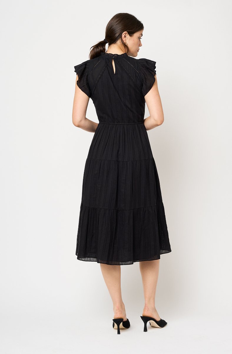 Jojo Maman Bébé Kaylen Cotton Midi Dress Caviar Black