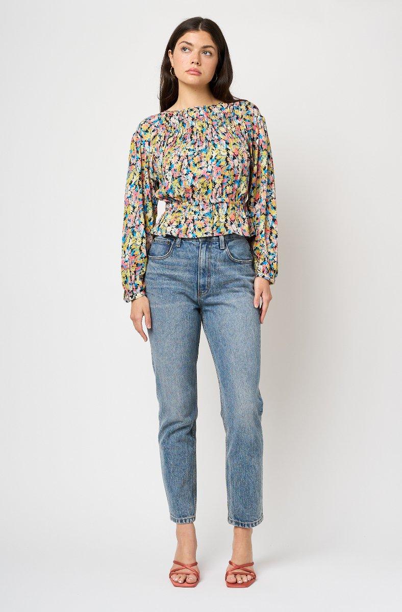 Jojo Maman Bébé Mesalina Long Sleeve Top Caviar Multi