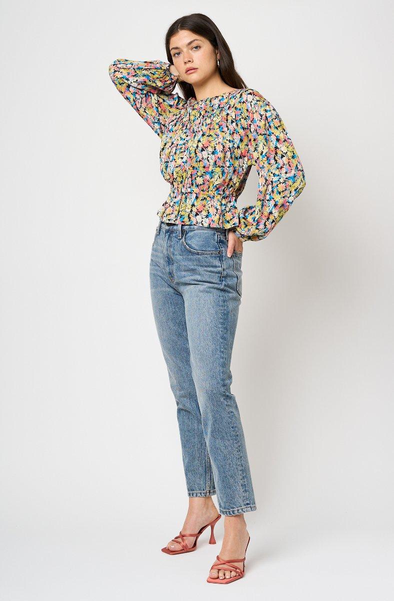 Jojo Maman Bébé Mesalina Long Sleeve Top Caviar Multi