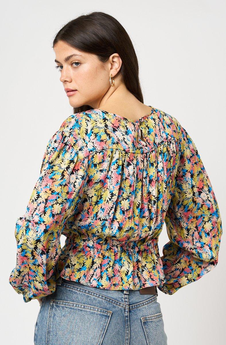 Jojo Maman Bébé Mesalina Long Sleeve Top Caviar Multi