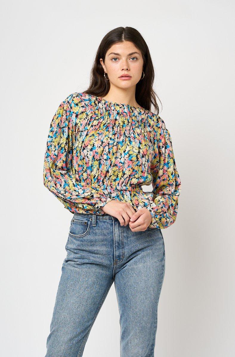 jojo maman bébé Mesalina Long Sleeve Top Caviar Multi