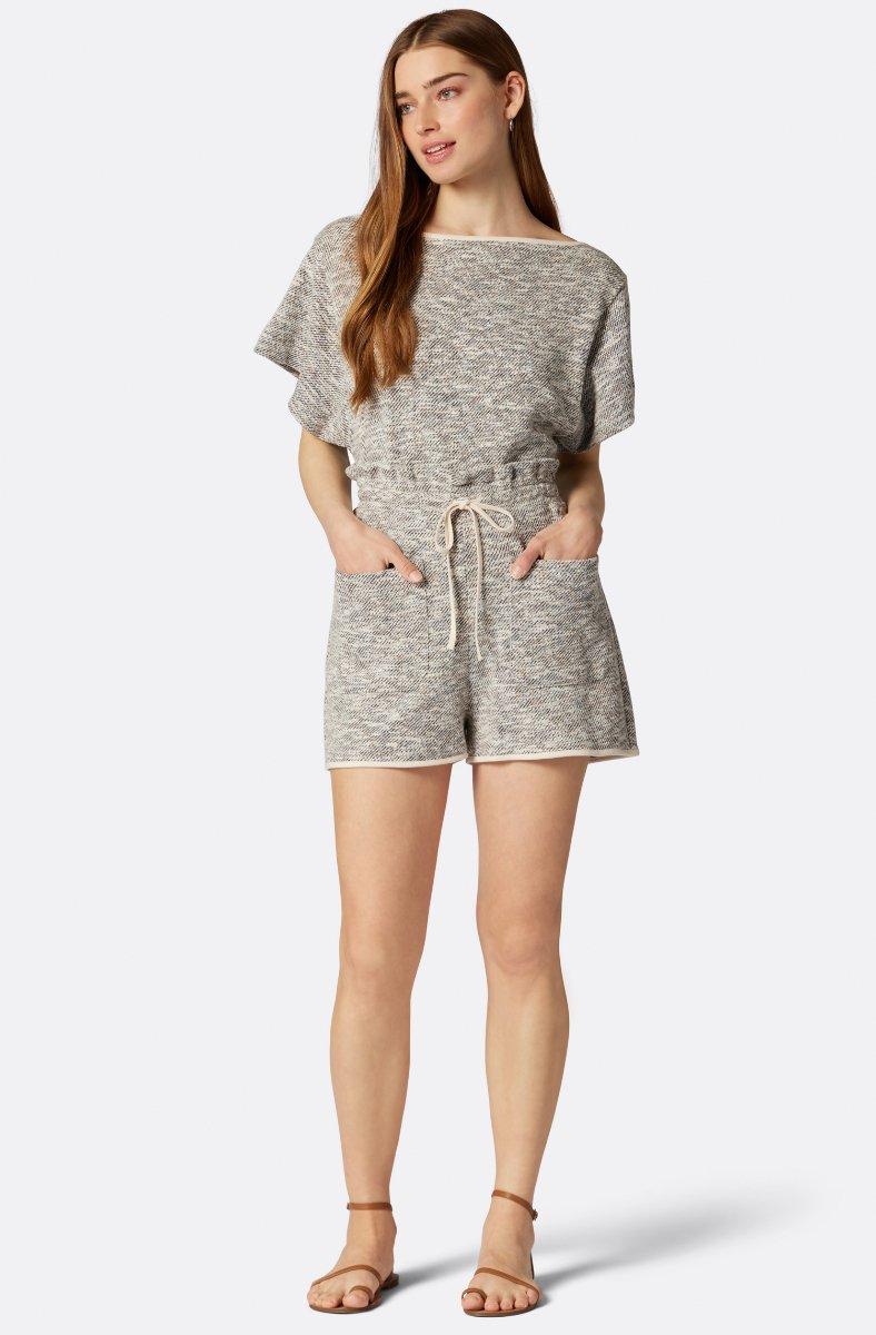 Jojo Maman Bébé Ora Short Sleeve Top Navy Blazer Multi Grey