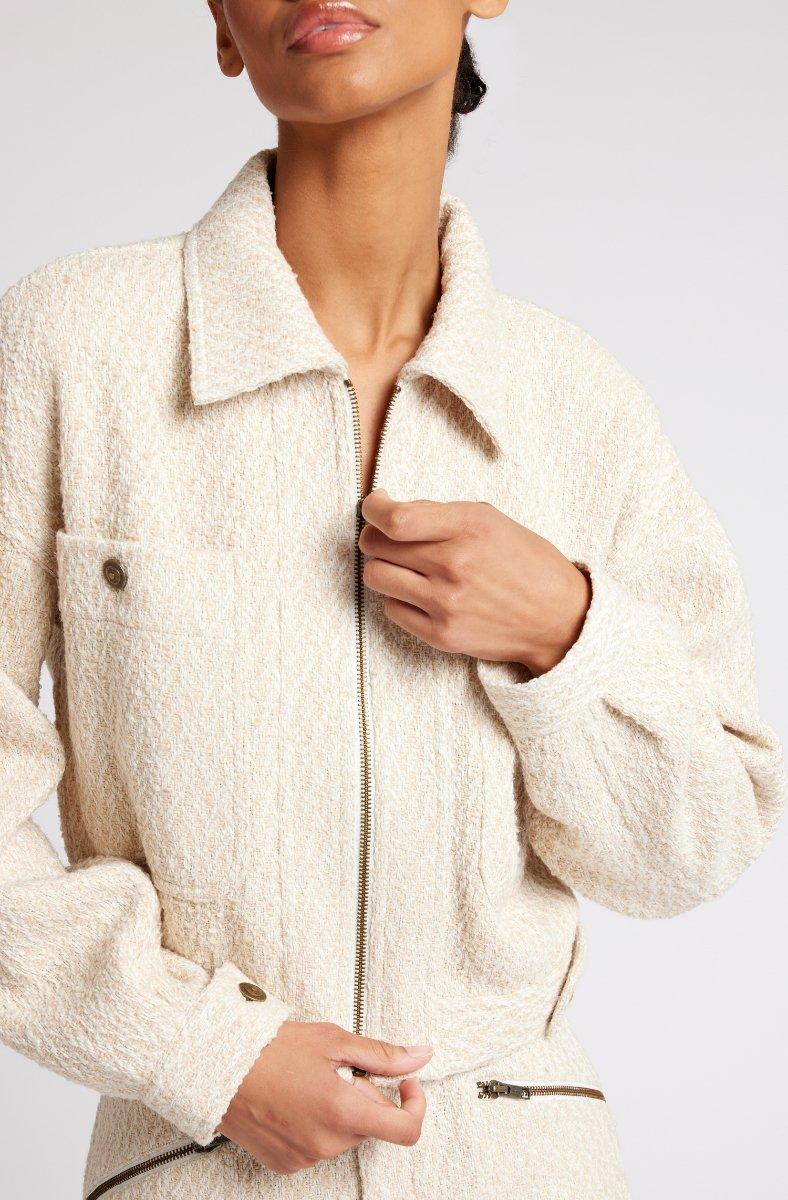 Jojo Maman Bébé Osma Jacket Creme Brulee And Porcelain