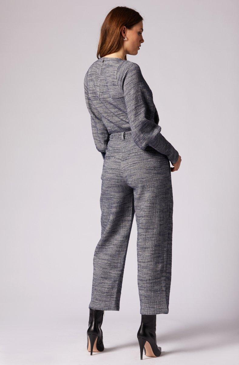 Jojo Maman Bébé Preethi Long Sleeve Cotton Top Ombre Blue Multi