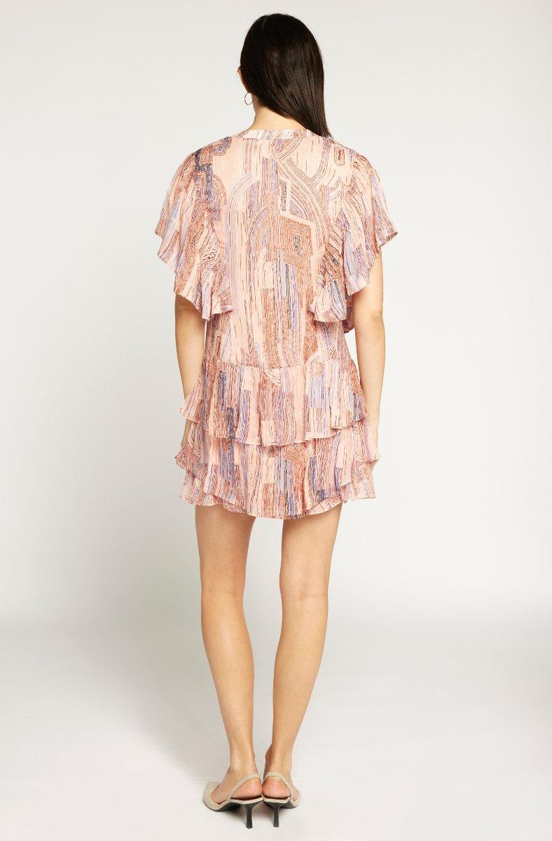 Jojo Maman Bébé Signe Silk Dress Blooming Dahlia Multi