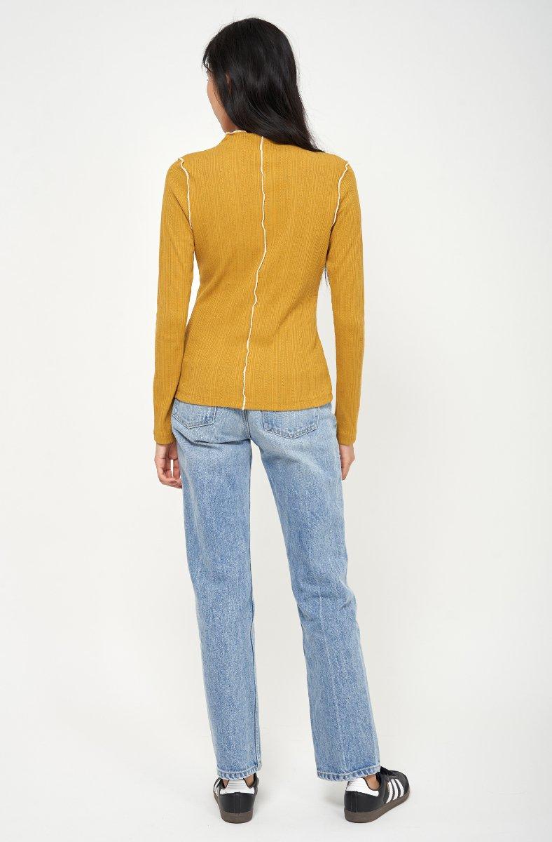 Jojo Maman Bébé Tasha Long Sleeve Top Dried Tobacco Yellow