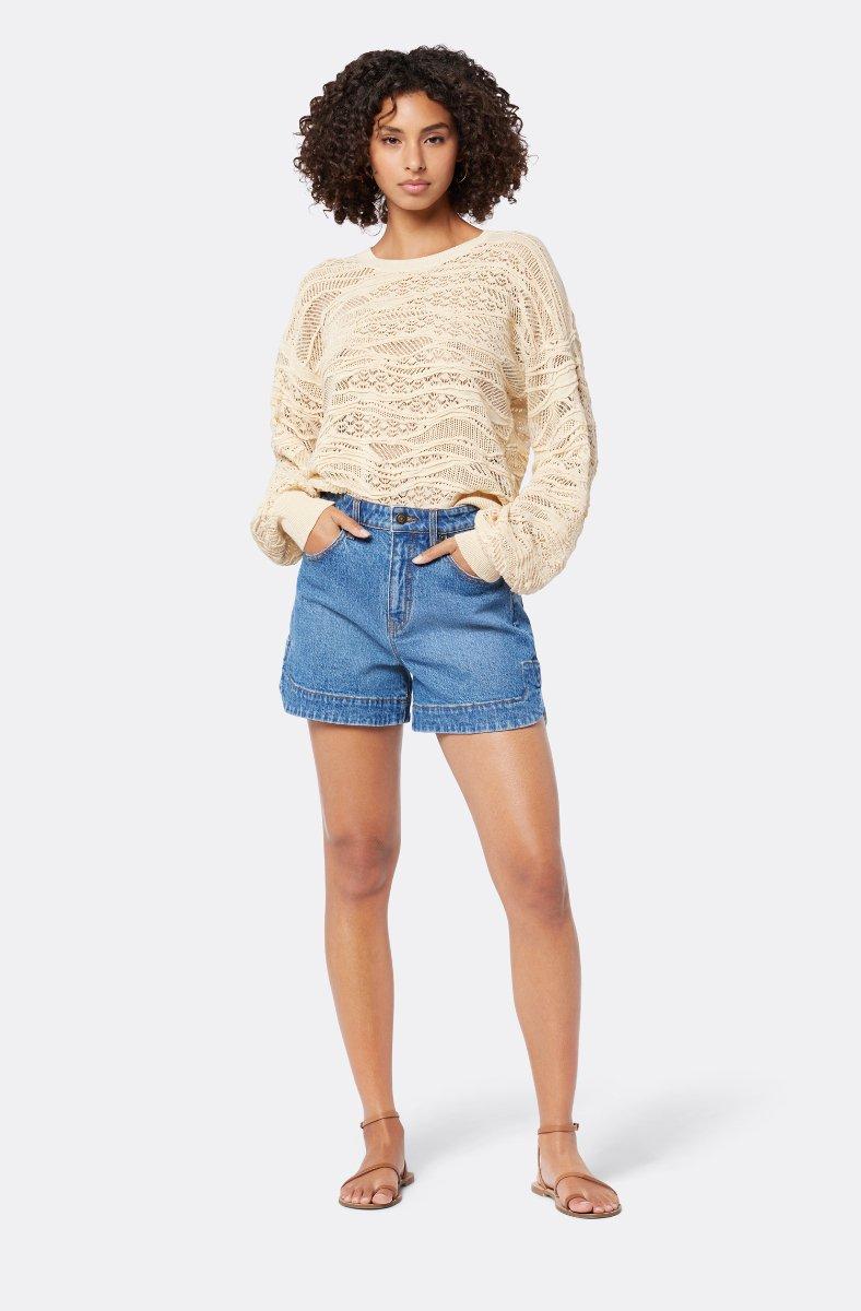 Jojo Maman Bébé Val Crew Neck Sweater Bleached Sand Beige