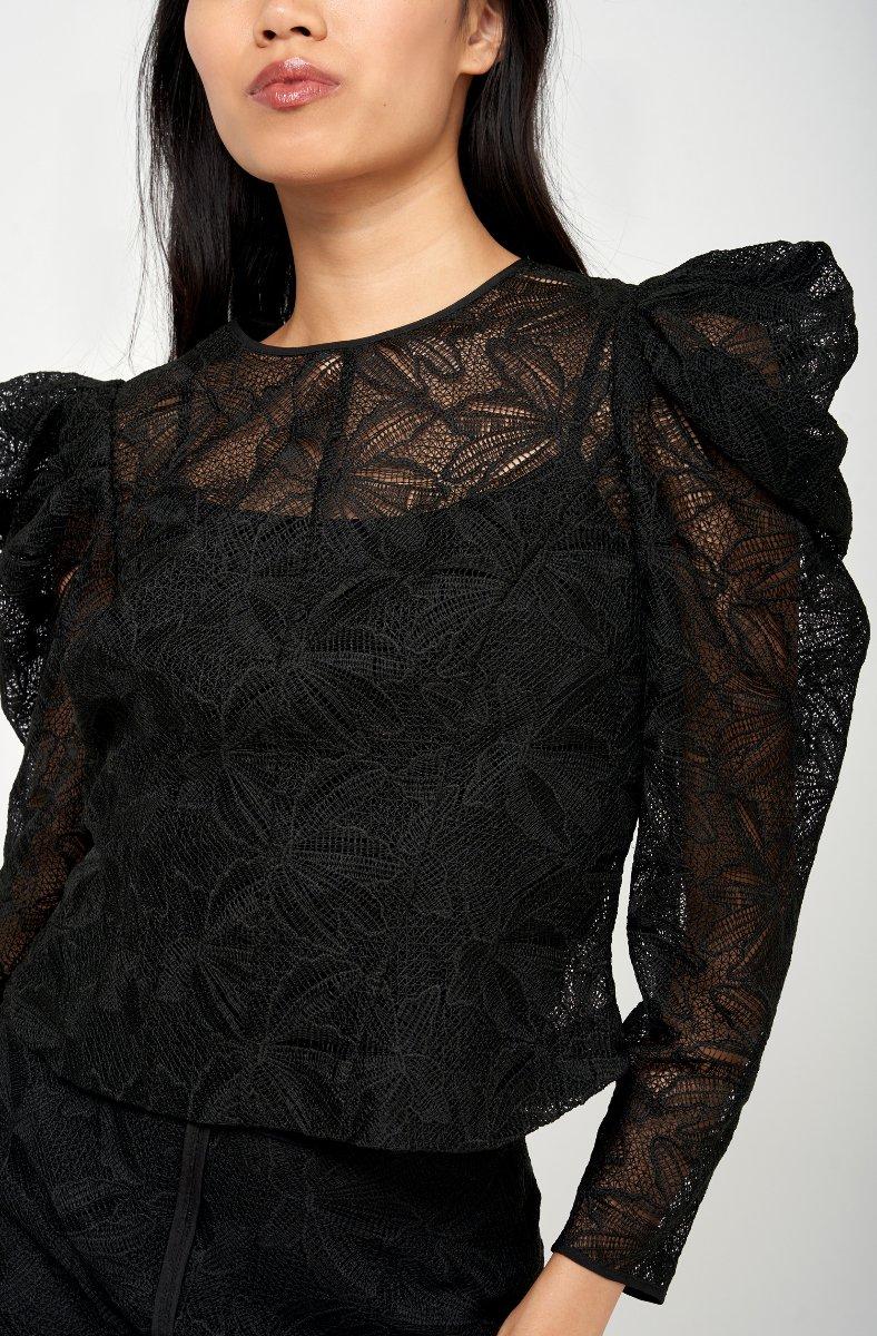 jojo maman bébé Xenia Long Sleeve Top Jet Set Black