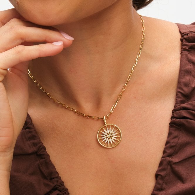 Jon Richard Inicio 14ct Gold Plated Celestial Charm Chain Necklace - Gift Pouch