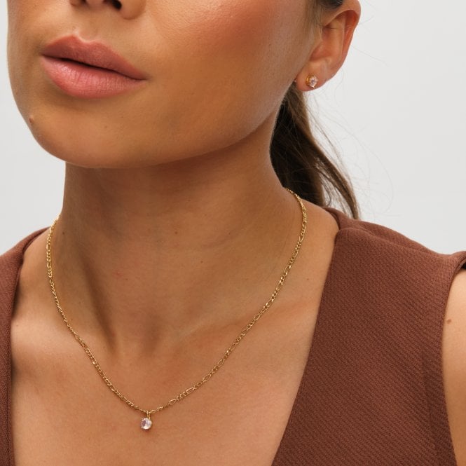 Jon Richard Inicio 14ct Gold Plated Opal Stone Pendant Set - Gift Box