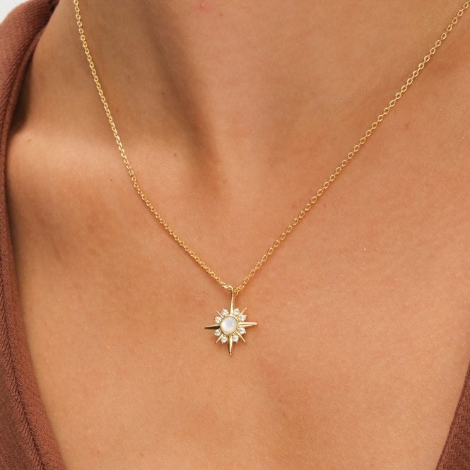 Jon Richard Inicio 14K Gold Plated Cubic Zirconia Star Set - Gift Box