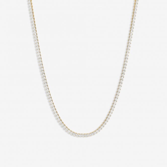 jon richard Inicio 14K Gold Plated Recycled Tennis Necklace - Gift Pouch