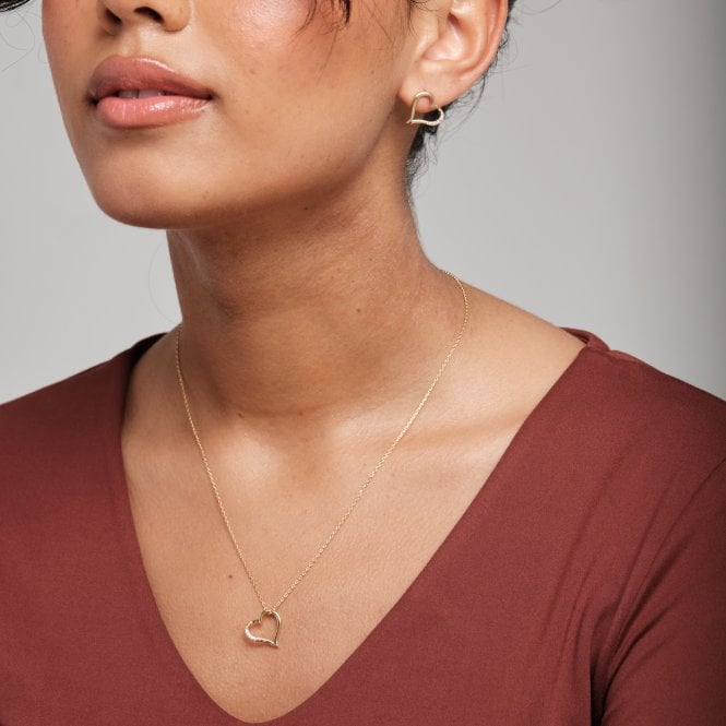 Jon Richard Inicio Gold Plated Cubic Zirconia Heart Box Set - Gift Box