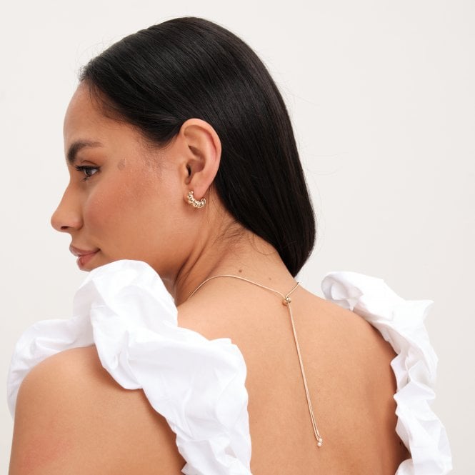 Jon Richard Inicio Gold Plated Twisted Polished Hoops - Gift Pouch