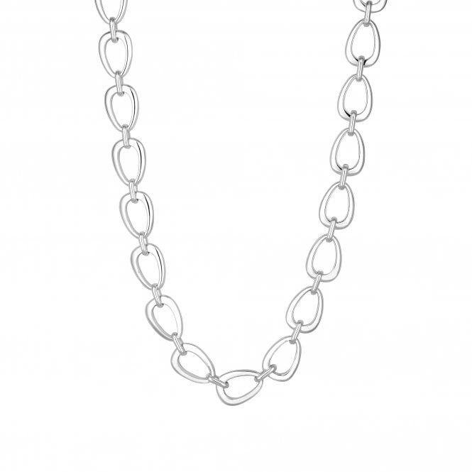 jon richard Inicio Recycled Sterling Silver Plated Open Linked Necklace - Gift Pouch