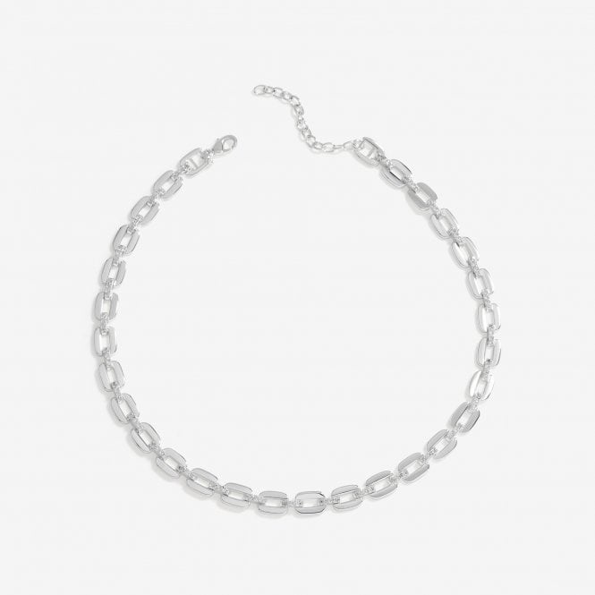 Jon Richard Inicio Silver Plated Cubic Zirconia Chain Necklace - Gift Pouch