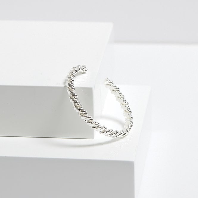 Jon Richard Inicio Silver Plated Polished Nugget Cuff - Gift Pouch