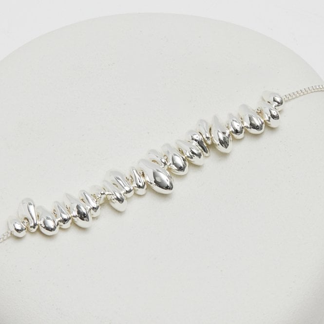 Jon Richard Inicio Silver Plated Polished Nugget Necklace - Gift Pouch