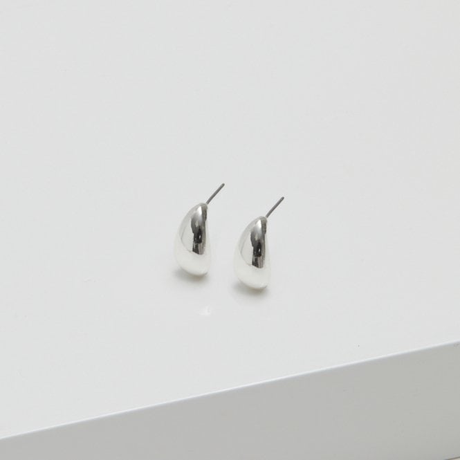 Jon Richard Inicio Silver Plated Polished Teardrop Earrings - Gift Pouch