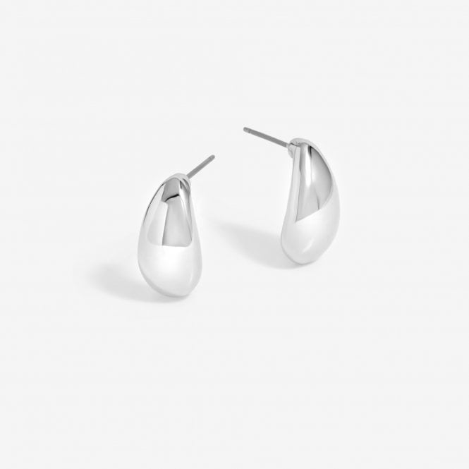 jon richard Inicio Silver Plated Polished Teardrop Earrings - Gift Pouch