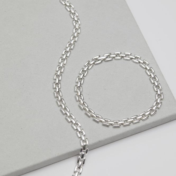 Jon Richard Inicio Silver Plated Recycled Gate Chain Necklace - Gift Pouch