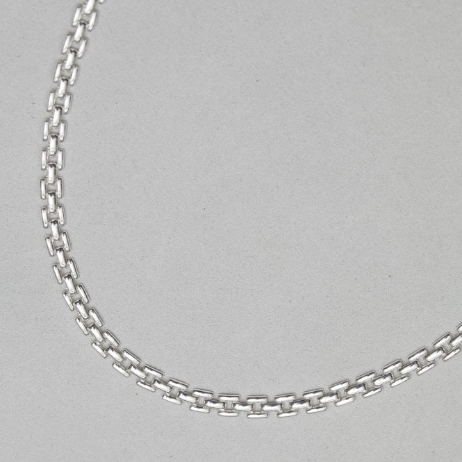 jon richard Inicio Silver Plated Recycled Gate Chain Necklace - Gift Pouch