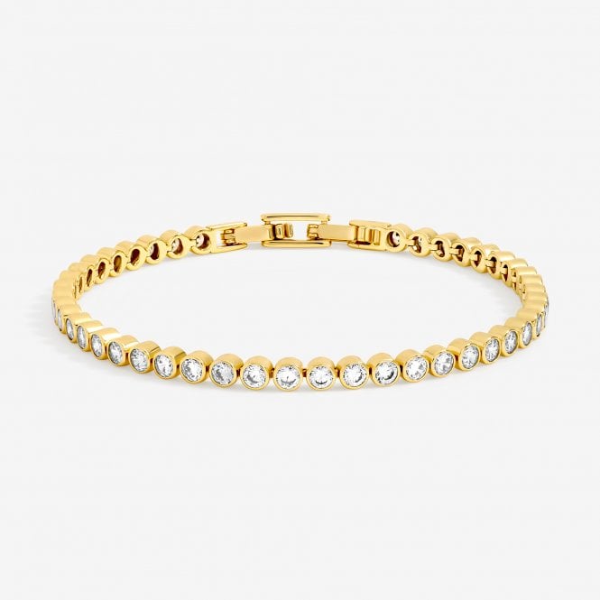 Jon Richard Jon Richard 14ct Gold Plated And Crystal Cubic Zirconia Tennis Bracelet - Gift Box