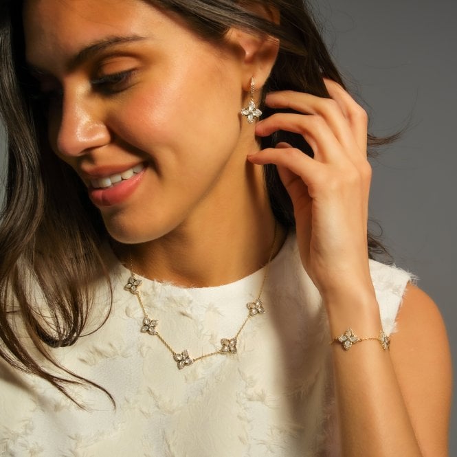 Jon Richard Jon Richard 14CT Gold Plated And Mother Of Pearl Clover Bracelet