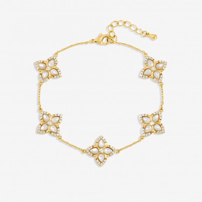 jon richard Jon Richard 14CT Gold Plated and Mother of Pearl Clover Bracelet jon richard Jon Richard 14CT Gold Plated and Mother of Pearl Clover Bracelet